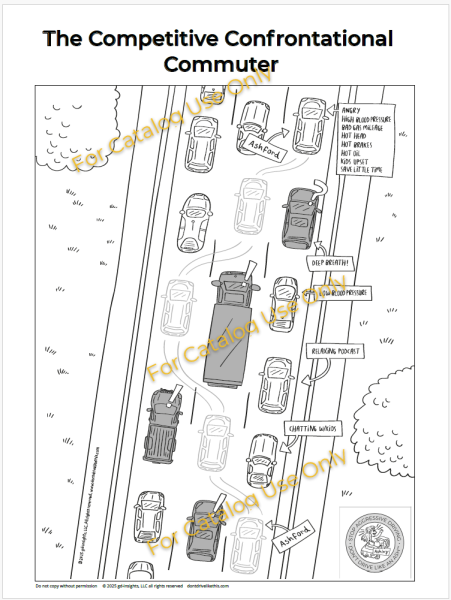 The Competitive Confrontational Commuter Poster - 18"x24″