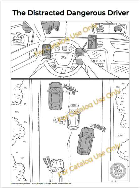 The Distracted, Dangerous, Driver Poster - 18"x24″